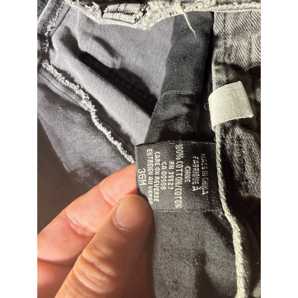 Marithe Francois Girbaud Gray Utility Cargo Pants Strap Y2K Men's 36 Archive - Picture 3 of 5
